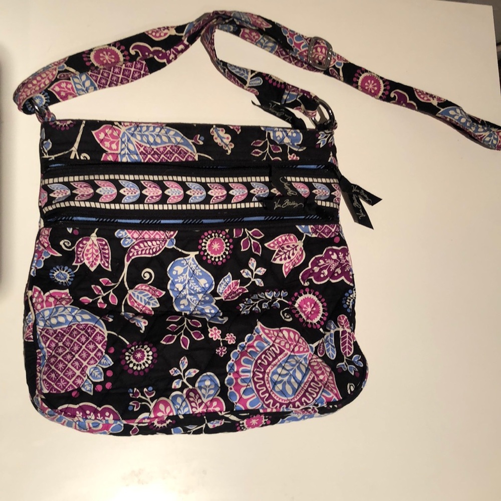 Vera Bradley crossbody. Pink, blue, black, white